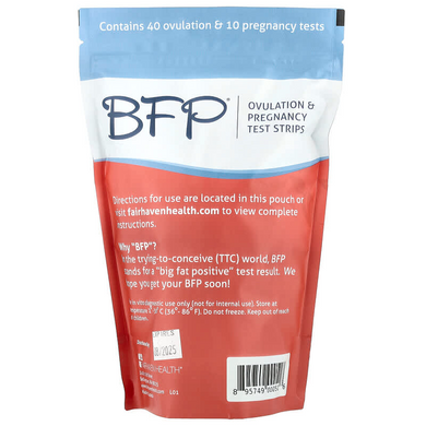 Набор тестов на овуляцию и беременность Fairhaven Health Ovulation and Pregnancy Test Kit - 40+10 шт, фото