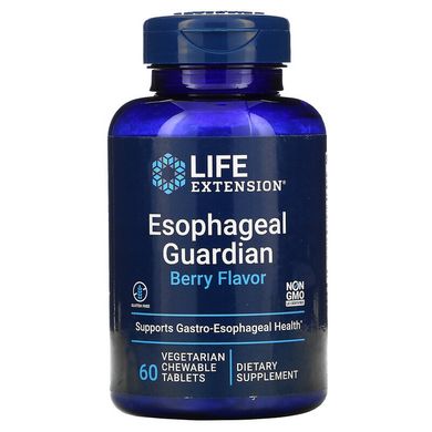 Life Extension, Esophageal Guardian, ягідний смак, 60 вегетаріанських жувальних таблеток (LEX-17370), фото