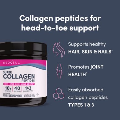 Пептиди колагену NeoCell Super Collagen Peptides | без смаку - 400 г, фото