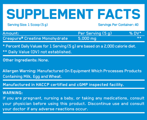 Креатин моногідрат Creapure Everbuild Creatine Monohydrate | без смаку - 200 г, фото