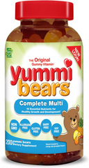 Hero Nutritional Products, Yummi Bears, Мультивитаминный комплекс для детей, натуральные вкусы клубники, апельсина и ананаса, 200 мармеладных мишек (HNP-68003), фото