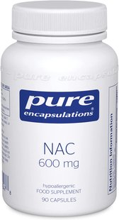 Pure Encapsulations, NAC (N-ацетилцистеїн), 600 мг, 90 рослинних капсул (PE-00189), фото