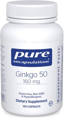 Ginkgo Biloba, Pure Encapsulations, 160 mg, 120 caps, (PE-00304), фото