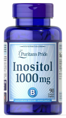 Інозітол, Inositol, Puritan's Pride, 1000 мг, 90 капсул (PTP-31596), фото