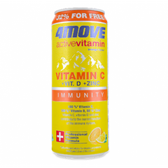 4MOVE, ActiveVitamin, Вітаміни C+D+цинк, апельсин, 330 мл (820801), фото