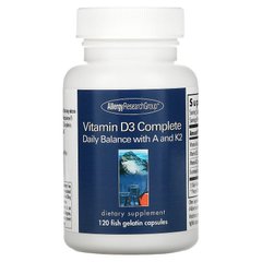 Allergy Research Group, Vitamin D3 Complete, 120 Fish Gelatin Capsules (ALG-77240), фото