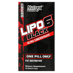Nutrex Research, Lipo-6 Black, ультраконцентрат, 60 чорних капсул (NRX-00071), фото