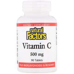 Витамин С (аскорбиновая кислота), Natural Factors, 90 капсул (NFS-01300), фото