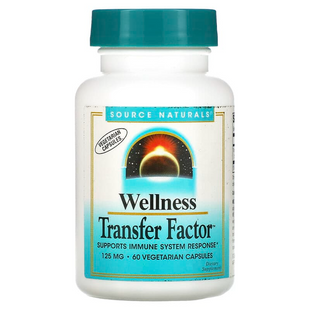 Source Naturals, Wellness Transfer Factor, 125 мг, 60 вегетаріанських капсул (SNS-02635), фото