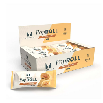 Протеїновий рол Pop Roll Protein Snack 26% | солона карамель - 12 шт по 27 г, фото