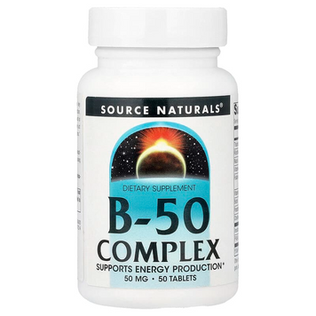 Source Naturals, B-50 Complex, 50 таблеток (SNS-00420), фото