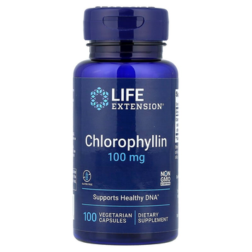 Хлорофиллин 100 мг Life Extension Chlorophyllin - 100 вегетарианских капсул, фото