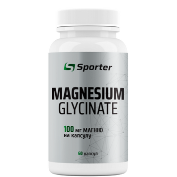 Магній гліцинат 100 мг Sporter Magnesium Glycinate - 60 капсул, фото