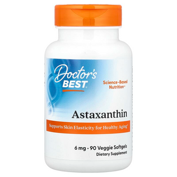 Doctor's Best, астаксантин с AstaReal, 6 мг, 90 растительных капсул (DRB-00367), фото