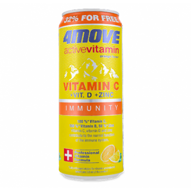 4MOVE, ActiveVitamin, Витамины C+D+цинк, апельсин, 330 мл (820801), фото