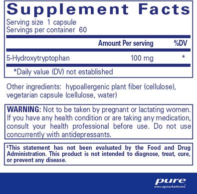 Pure Encapsulations, 5-гідрокситриптофан, 100 мг, 60 капсул (PE-00378), фото