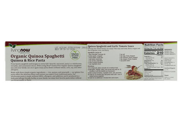 Органические спагетти из лебеды, Now Foods, 227 г, (NOW-06325), фото