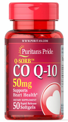 Коэнзим Q10, Q-SORB™ Co Q-10, Puritans Pride, 50 мг, 50 капсул (PTP-12385), фото