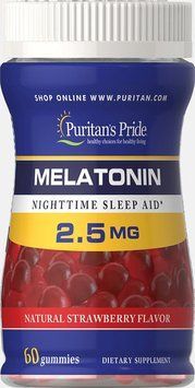 Puritan's Pride, Мелатонин, Melatonin Gummy, 2,5 мг, 60 жевательных конфет (PTP-53503), фото