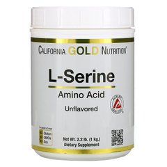 California Gold Nutrition, L-серин, AjiPure, порошок без ароматизаторов, 1 кг (CGN-01508), фото