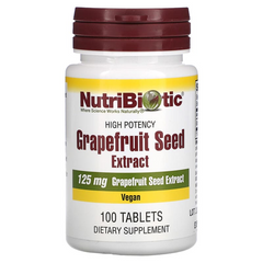 NutriBiotic, екстракт насіння грейпфрута, 125 мг, 100 таблеток (NBC-01013), фото