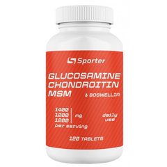 Sporter, Глюкозамін, хондроїтин + MSM + босвелія, 120 таблеток (821254), фото