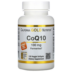 California Gold Nutrition, коензим Q10, 100 мг, 120 рослинних капсул (CGN-00944), фото