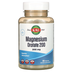 KAL, оротат магнію 200, 200 мг, 120 вегетаріанських капсул (CAL-71060), фото
