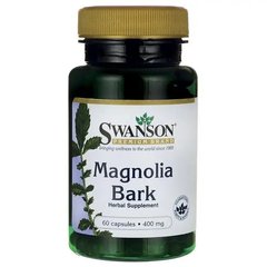 Swanson, Кора Магнолії (Magnolia Bark), 400 мг, 60 капсул (SWV-11378), фото