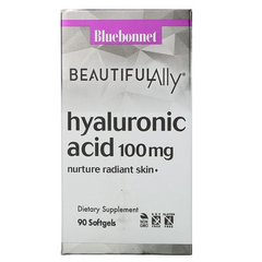 Bluebonnet Nutrition, Beautiful Ally, Hyaluronic Acid, 100 мг , 90 гелевых капсул (BLB-01512), фото