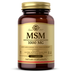 Solgar, МСМ (Метилсульфонилметан), 1000 мг, 60 таблеток (SOL-01733), фото