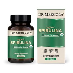 Dr. Mercola, Спирулина, 500 мг, 120 таблеток (MCL-03434), фото
