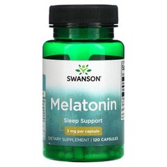 Swanson, Мелатонин, 3 мг, 120 капсул (SWV-01502), фото