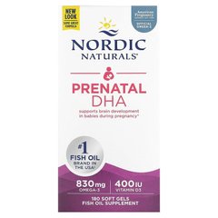 Nordic Naturals, пренатальна ДГК, без добавок, 240 мг, 180 капсул (NOR-01748), фото