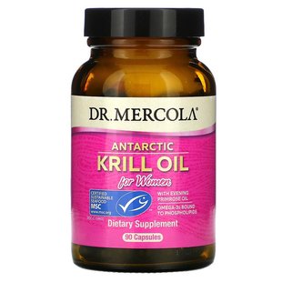 Dr. Mercola, масло антарктичного криля для жінок, 90 капсул (MCL-01028), фото