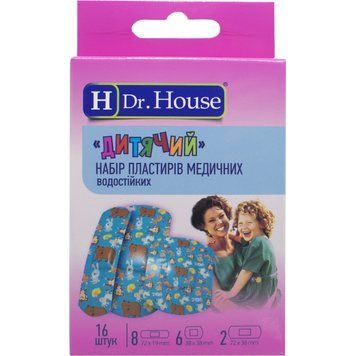 Пластирі Dr. House Дитячі водостійкі - 16 шт, фото
