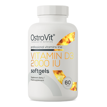 Ostrovit, Витамин D3 2000 IU, Vitamin D3 2000, 60 гелевых капсул (OST-22195), фото