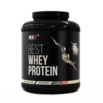 MST, BEST Whey Protein + Enzyme, Сывороточный протеин + Энзимы, ванильное мороженное, 67 порций, 2010 г (MST-16362), фото