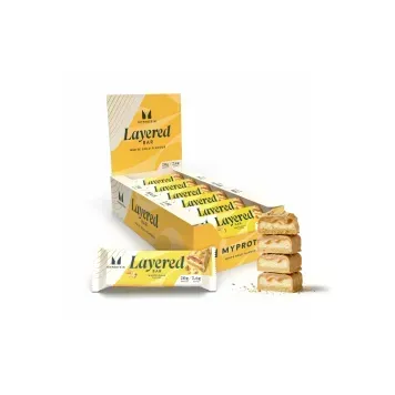 Протеїновий батончик Myprotein Layered Bar 33% | білий шоколад - 12 шт по 60 г, фото