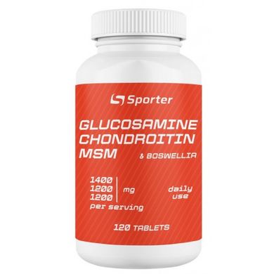 Sporter, Глюкозамин, хондроитин + MSM + босвелия, 120 таблеток (821254), фото