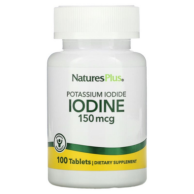 Йод (йодид калия), Potassium Iodide, Nature's Plus, 150 мкг, 100 таблеток (NAP-03371), фото