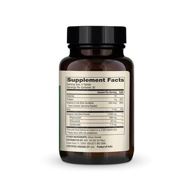 Dr. Mercola, Спирулина, 500 мг, 120 таблеток (MCL-03434), фото