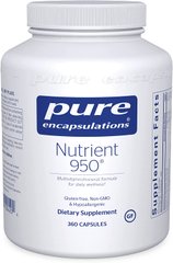 Мультивитамины / минералы, Nutrient 950, Pure Encapsulations, формула, 360 капсул (PE-00420), фото