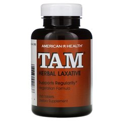 American Health, TAM, рослинне проносне, 250 таблеток (AMH-02183), фото