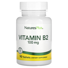 Nature's Plus, Вітамін B-2, 100 мг, 90 таблеток (NAP-01630), фото