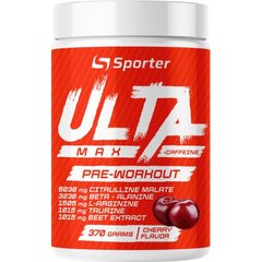 Sporter, Ulta Max Pre-Workout + сaffeine, вишня, 370 г (820991), фото