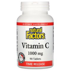 Natural Factors, витамин C, 1000 мг, 90 таблеток с медленным высвобождением (NFS-01341), фото