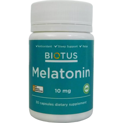 Мелатонин, Melatonin, Biotus, 10 мг, 30 капсул (BIO-530432), фото