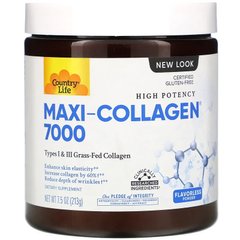 Country Life, Maxi-Collagen, 7000 мг, порошок, без вкуса, 213 г (CLF-05070), фото