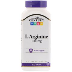 L-аргінін, 21st Century Health Care, 100 таблеток (CEN-27086), фото
